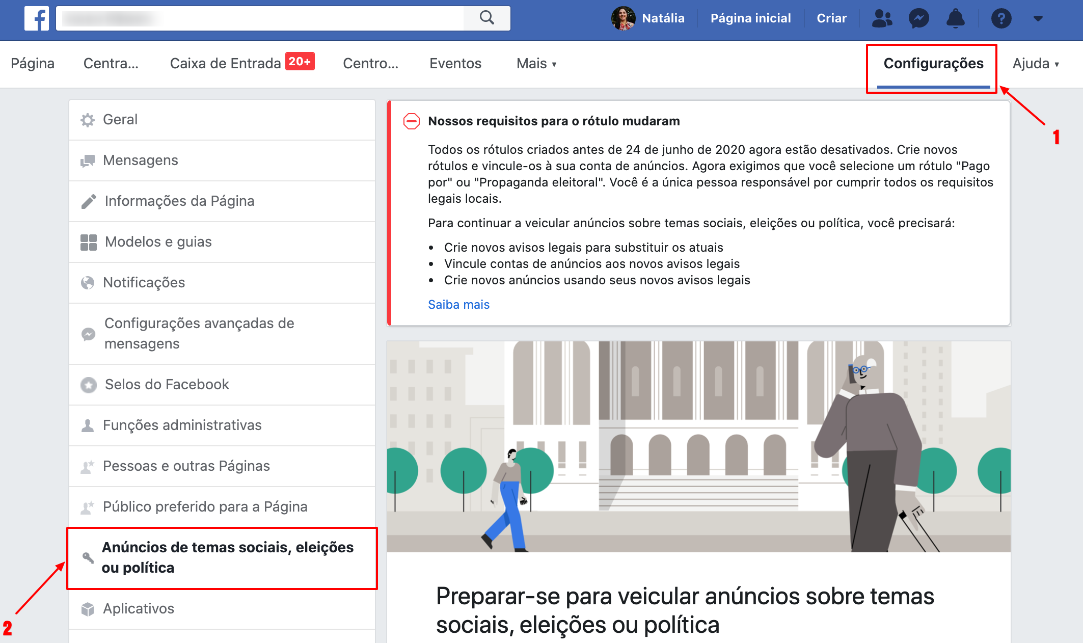 Como verificar perfil para fazer anúncios sobre política e eleições no Facebook